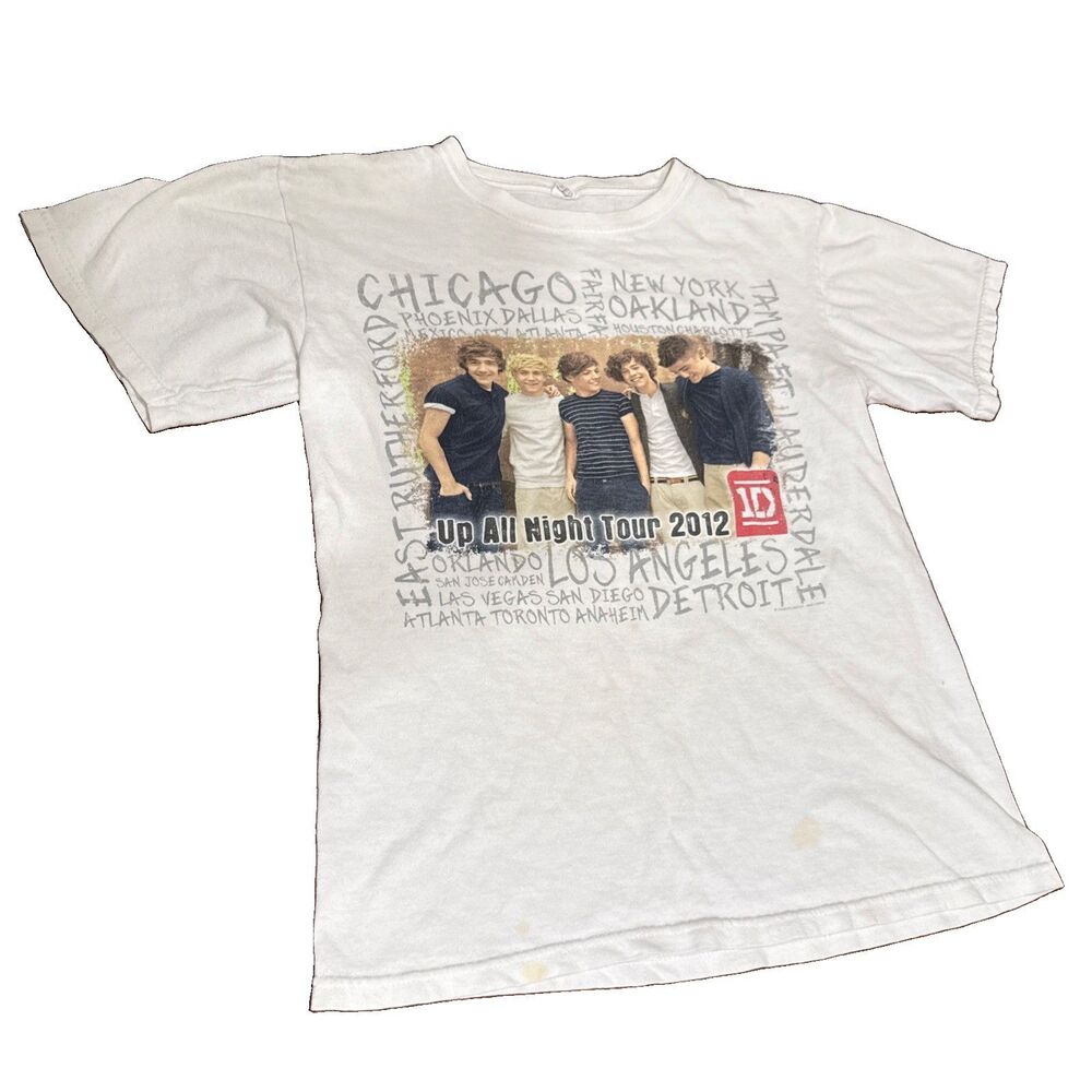 Rare Vintage 2012 One Direction Up All Night Tour Shirt Size Small